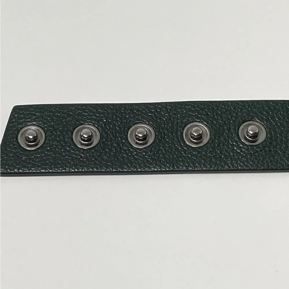 Akris Logo Press Stud Thin Leather Belt size 34(FR)
